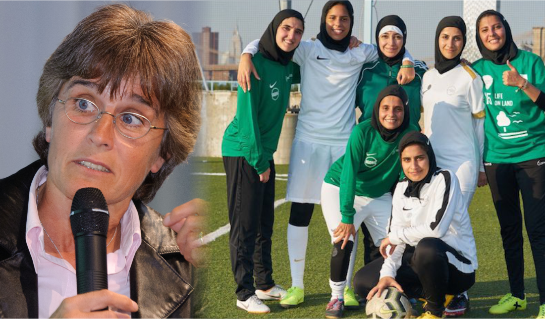 Monica Staab and Saudi women footballers