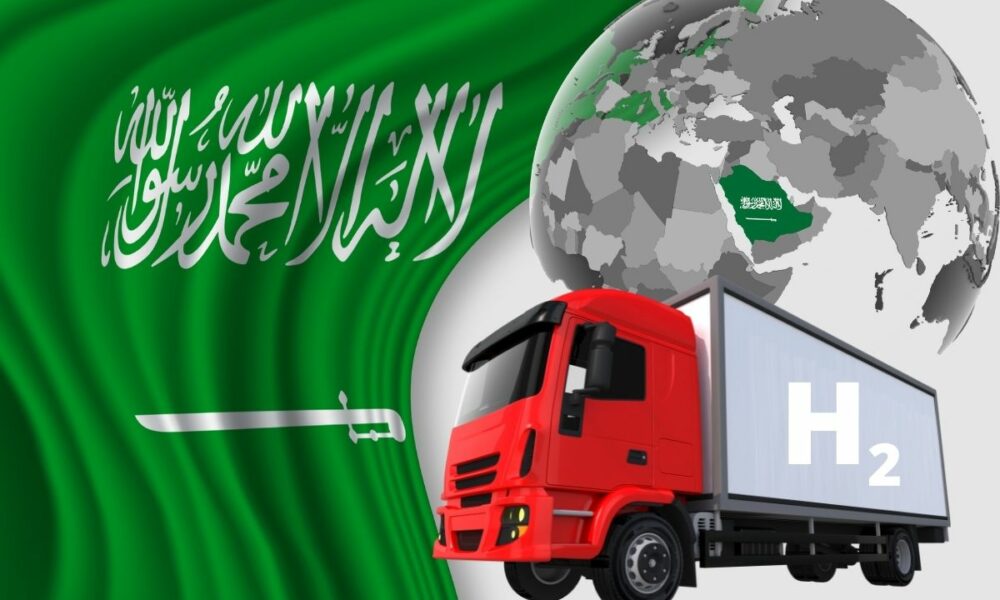 Hydrogen vehicles Saudi Arabia flag