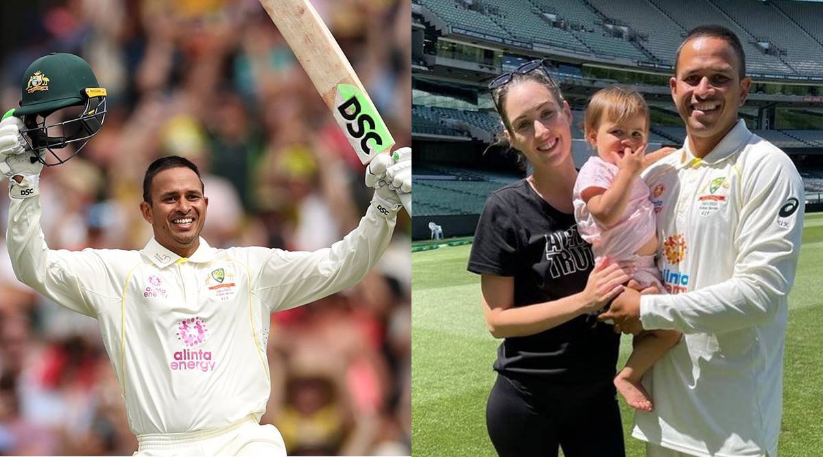 usman khawaja century wife daughter