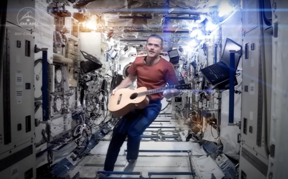 chris hadfield performs space oddity