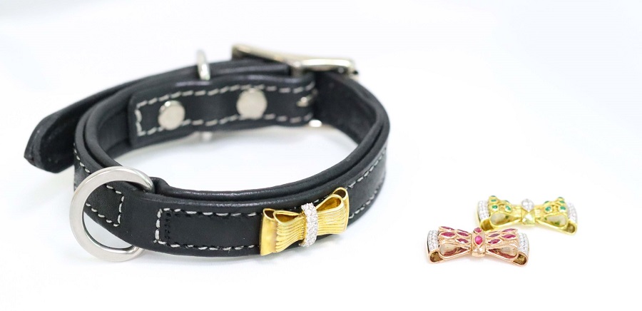 diamond and gemstone dog collar 1